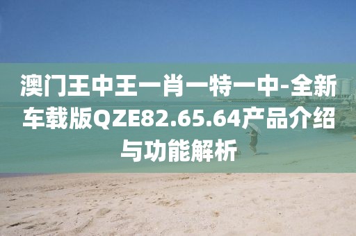 澳门王中王一肖一特一中-全新车载版QZE82.65.64产品介绍与功能解析