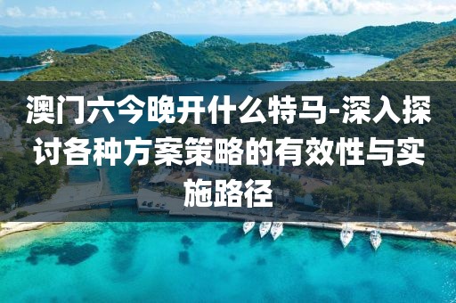 澳门六今晚开什么特马-深入探讨各种方案策略的有效性与实施路径