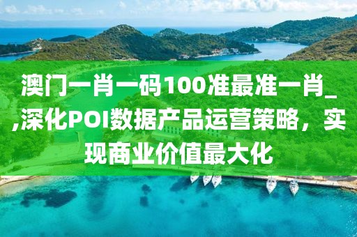 澳门一肖一码100准最准一肖_,深化POI数据产品运营策略，实现商业价值最大化