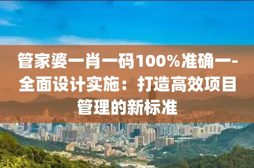 管家婆一肖一码100%准确一-全面设计实施：打造高效项目管理的新标准