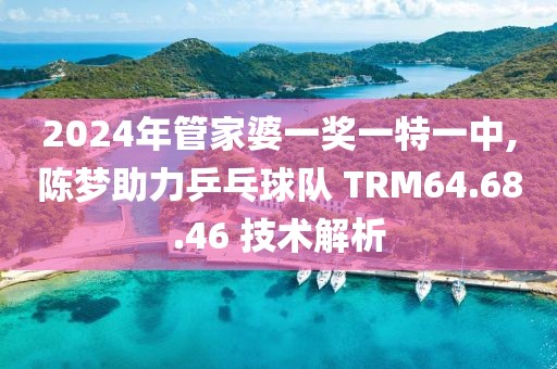 2024年管家婆一奖一特一中,陈梦助力乒乓球队 TRM64.68.46 技术解析