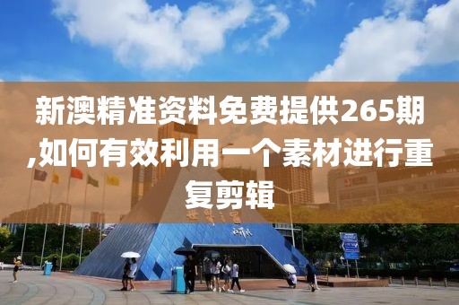 新澳精准资料免费提供265期,如何有效利用一个素材进行重复剪辑
