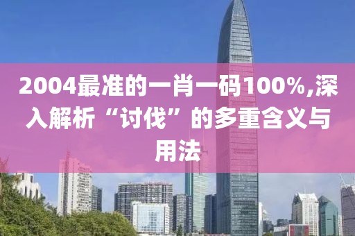 2004最准的一肖一码100%,深入解析“讨伐”的多重含义与用法
