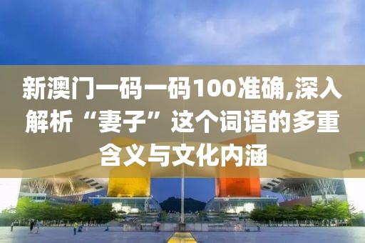 新澳门一码一码100准确,深入解析“妻子”这个词语的多重含义与文化内涵