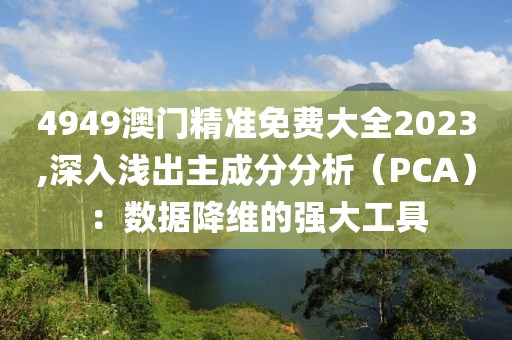 4949澳门精准免费大全2023,深入浅出主成分分析（PCA）：数据降维的强大工具
