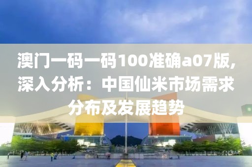 澳门一码一码100准确a07版,深入分析：中国仙米市场需求分布及发展趋势
