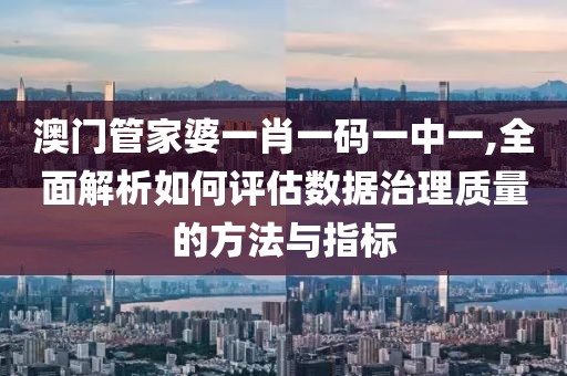澳门管家婆一肖一码一中一,全面解析如何评估数据治理质量的方法与指标