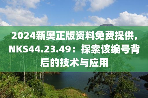 2024新奥正版资料免费提供,NKS44.23.49：探索该编号背后的技术与应用