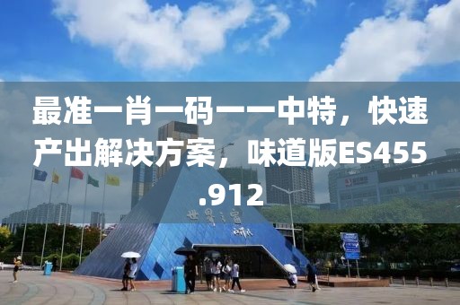 最准一肖一码一一中特，快速产出解决方案，味道版ES455.912