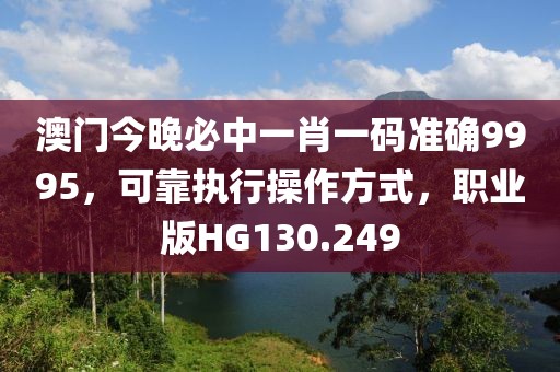 澳门今晚必中一肖一码准确9995，可靠执行操作方式，职业版HG130.249
