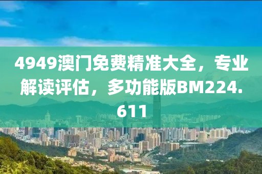 4949澳门免费精准大全，专业解读评估，多功能版BM224.611