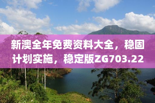 新澳全年免费资料大全，稳固计划实施，稳定版ZG703.22