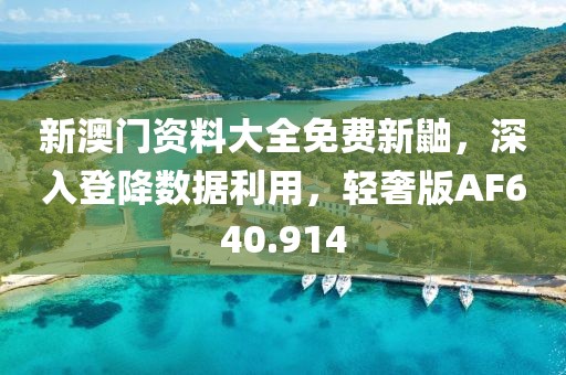 新澳门资料大全免费新鼬，深入登降数据利用，轻奢版AF640.914