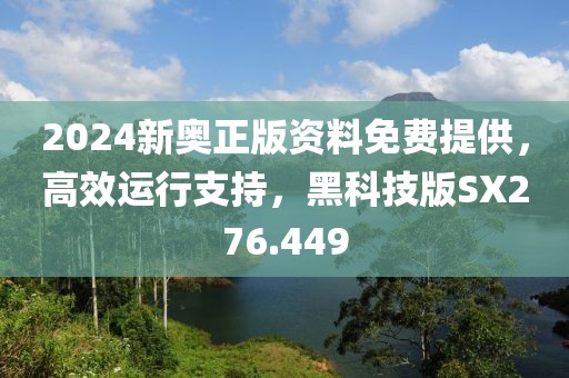 2024新奥正版资料免费提供，高效运行支持，黑科技版SX276.449