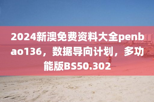 2024新澳免费资料大全penbao136，数据导向计划，多功能版BS50.302