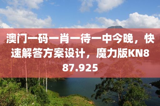 澳门一码一肖一待一中今晚，快速解答方案设计，魔力版KN887.925