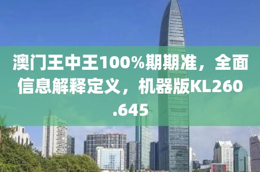 澳门王中王100%期期准，全面信息解释定义，机器版KL260.645