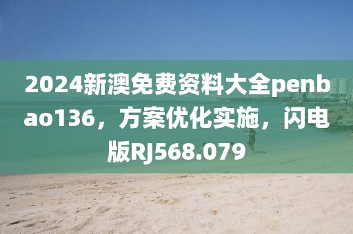 2024新澳免费资料大全penbao136，方案优化实施，闪电版RJ568.079