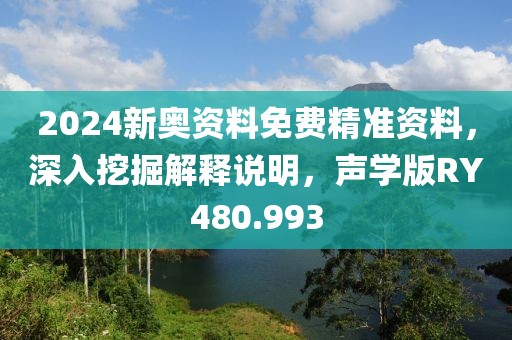 2024新奥资料免费精准资料，深入挖掘解释说明，声学版RY480.993