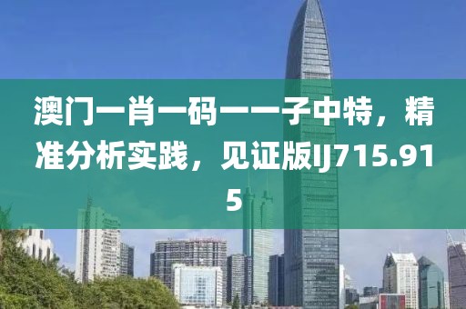 澳门一肖一码一一子中特，精准分析实践，见证版IJ715.915
