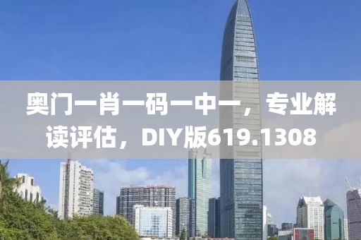 奥门一肖一码一中一，专业解读评估，DIY版619.1308