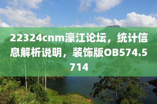 22324cnm濠江论坛，统计信息解析说明，装饰版OB574.5714