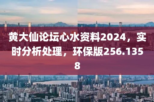 黄大仙论坛心水资料2024，实时分析处理，环保版256.1358
