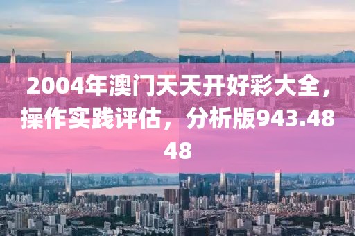2004年澳门天天开好彩大全，操作实践评估，分析版943.4848