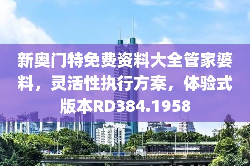 新奥门特免费资料大全管家婆料，灵活性执行方案，体验式版本RD384.1958