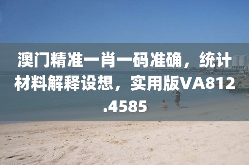 澳门精准一肖一码准确，统计材料解释设想，实用版VA812.4585