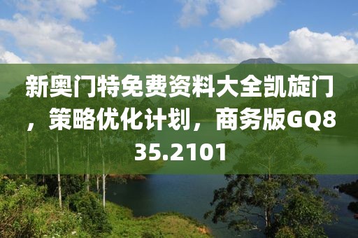 新奥门特免费资料大全凯旋门，策略优化计划，商务版GQ835.2101
