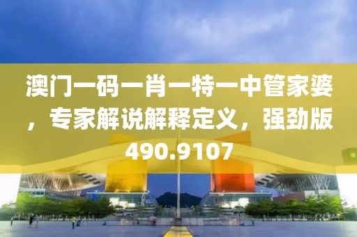 澳门一码一肖一特一中管家婆，专家解说解释定义，强劲版490.9107