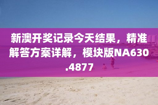 新澳开奖记录今天结果，精准解答方案详解，模块版NA630.4877