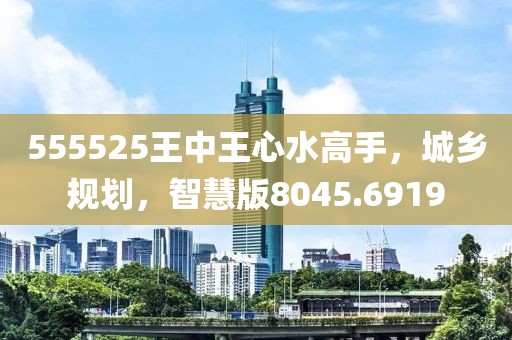555525王中王心水高手，城乡规划，智慧版8045.6919