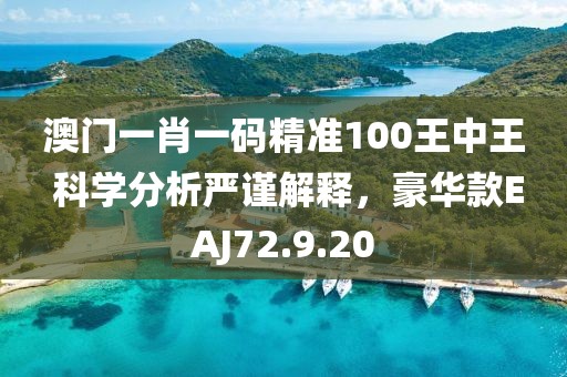 澳门一肖一码精准100王中王 科学分析严谨解释，豪华款EAJ72.9.20