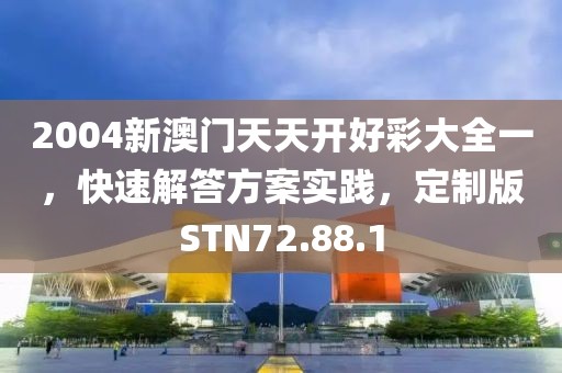 2004新澳门天天开好彩大全一，快速解答方案实践，定制版STN72.88.1