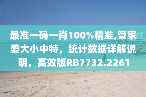 最准一码一肖100%精准,管家婆大小中特，统计数据详解说明，高效版RB7732.2261