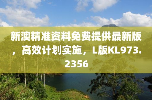 新澳精准资料免费提供最新版，高效计划实施，L版KL973.2356