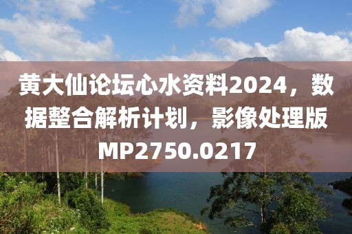 黄大仙论坛心水资料2024，数据整合解析计划，影像处理版MP2750.0217