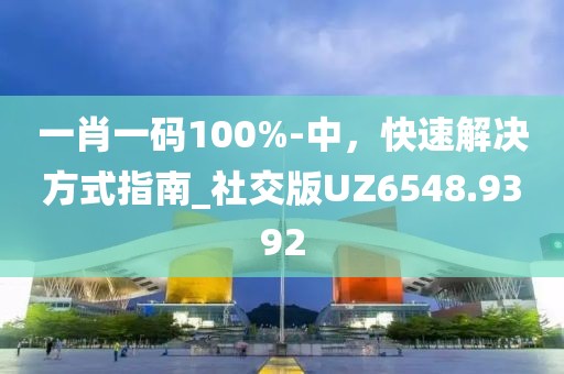 一肖一码100%-中，快速解决方式指南_社交版UZ6548.9392