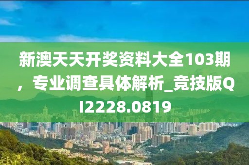新澳天天开奖资料大全103期，专业调查具体解析_竞技版QI2228.0819