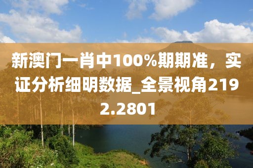 新澳门一肖中100%期期准，实证分析细明数据_全景视角2192.2801