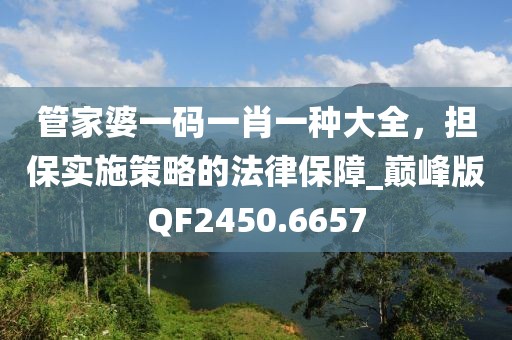 管家婆一码一肖一种大全，担保实施策略的法律保障_巅峰版QF2450.6657