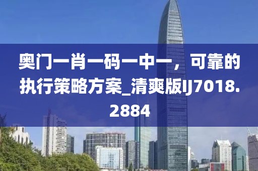 奥门一肖一码一中一，可靠的执行策略方案_清爽版IJ7018.2884