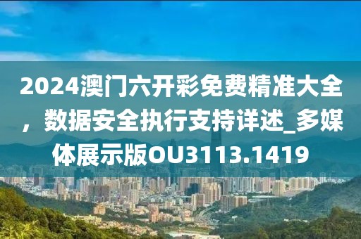 2024澳门六开彩免费精准大全，数据安全执行支持详述_多媒体展示版OU3113.1419
