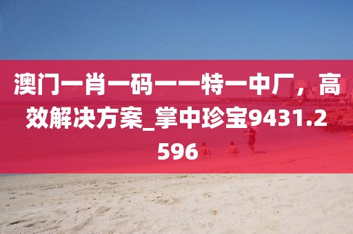 澳门一肖一码一一特一中厂，高效解决方案_掌中珍宝9431.2596