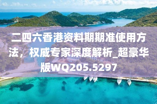 二四六香港资料期期准使用方法，权威专家深度解析_超豪华版WQ205.5297