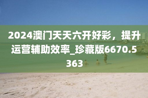 2024澳门天天六开好彩，提升运营辅助效率_珍藏版6670.5363