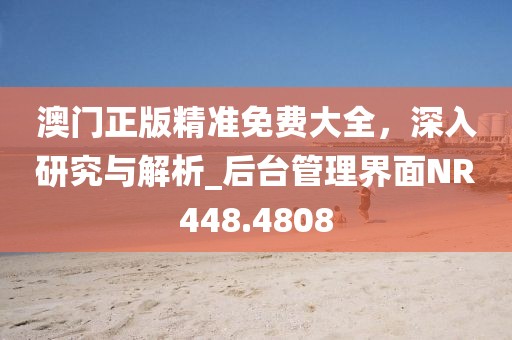 澳门正版精准免费大全，深入研究与解析_后台管理界面NR448.4808