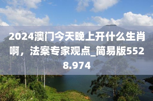 2024澳门今天晚上开什么生肖啊，法案专家观点_简易版5528.974